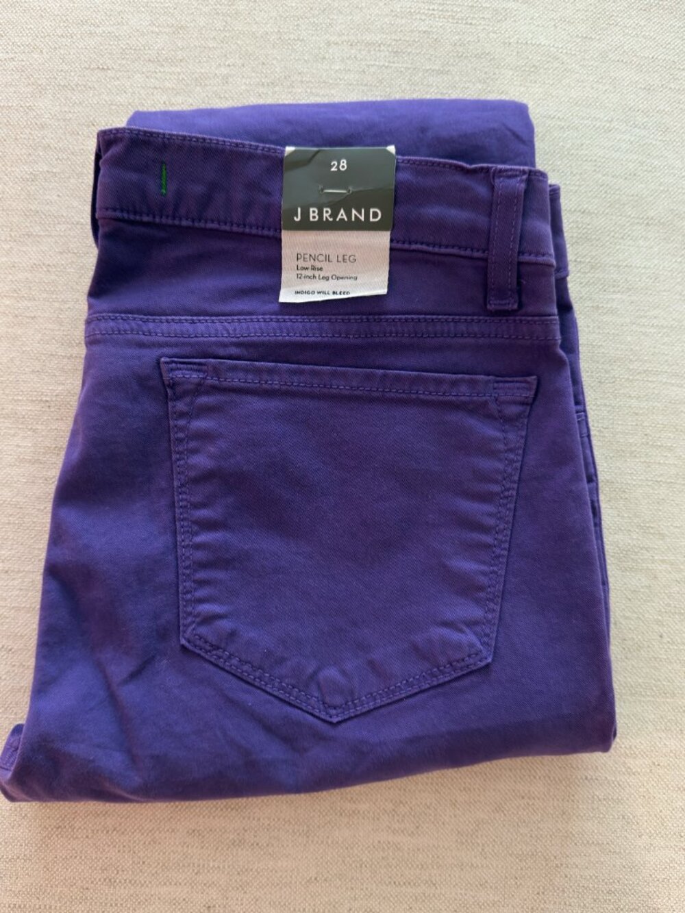 NWT J Brand Purple Pencil Leg Jeans (Size 28) - Cigarette Leg Jeans